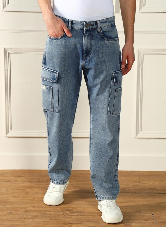 Dennis Lingo Men's Light Blue Relaxed Fit Jeans - Laid-back Style  - Image 5