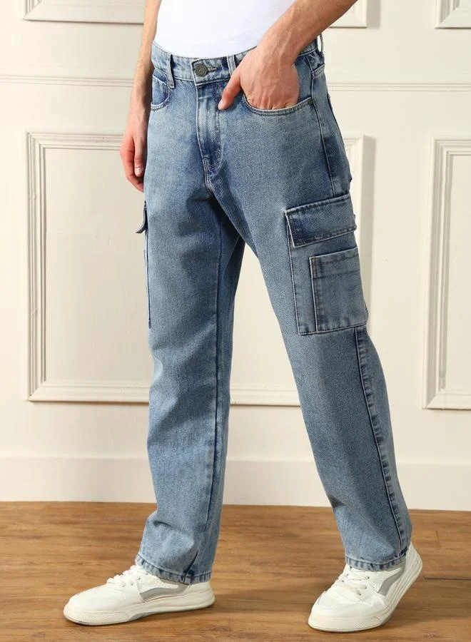 Dennis Lingo Men's Light Blue Relaxed Fit Jeans - Laid-back Style