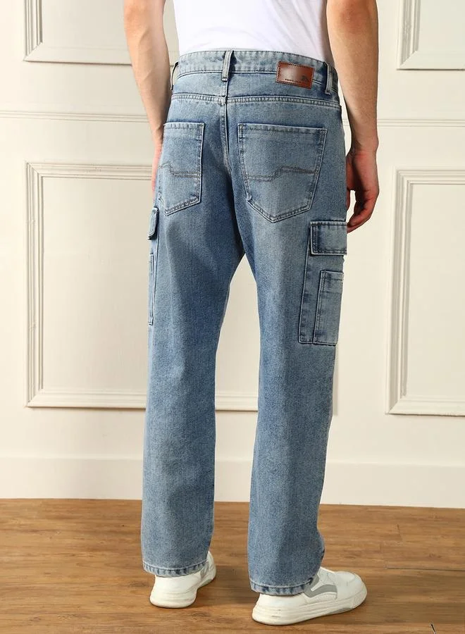 Dennis Lingo Men's Light Blue Relaxed Fit Jeans - Laid-back Style