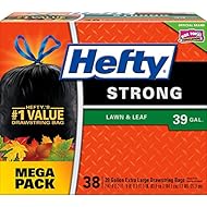Hefty Strong Lawn & Leaf Large Garbage Bags - 39 Gallon, 38 Count - Image 1
