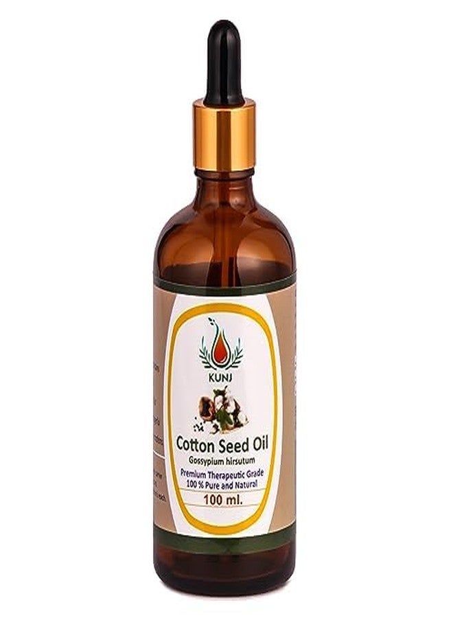 KUNJ Cottonseed oil 100% Pure & Natural Undiluted Therapeutic Grade. Cold Pressed. 100ML - Image 2