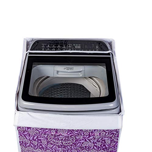 Classic® Top Load Washing Machine Cover Suitable For Whirlpool 360° / Stain Wash Back Panel 6 Kg, 6.5 Kg, 7 Kg, 7.5 Kg (58cmsX58cmsX97cms, Purple Flower) - Image 5