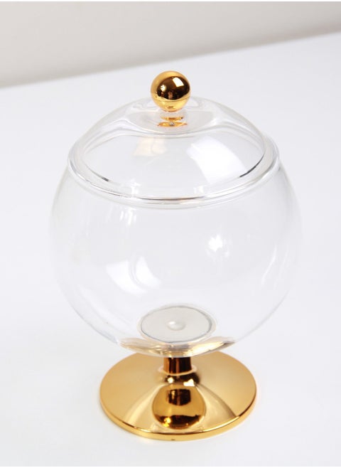 A bowl for serving sweets and nuts with a lid and a base