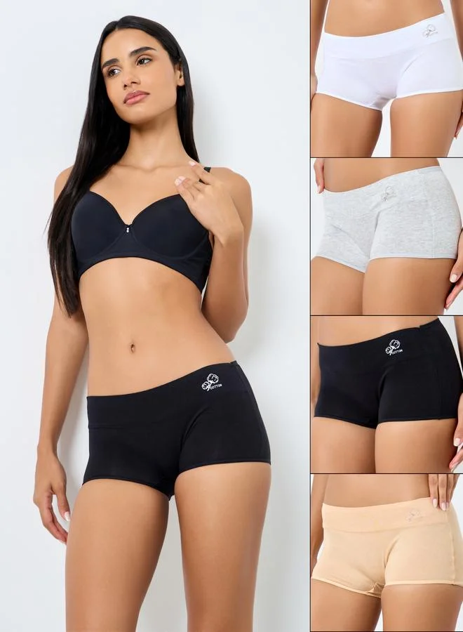 Styli Set of 4 - Comfortable Cotton Boyshort