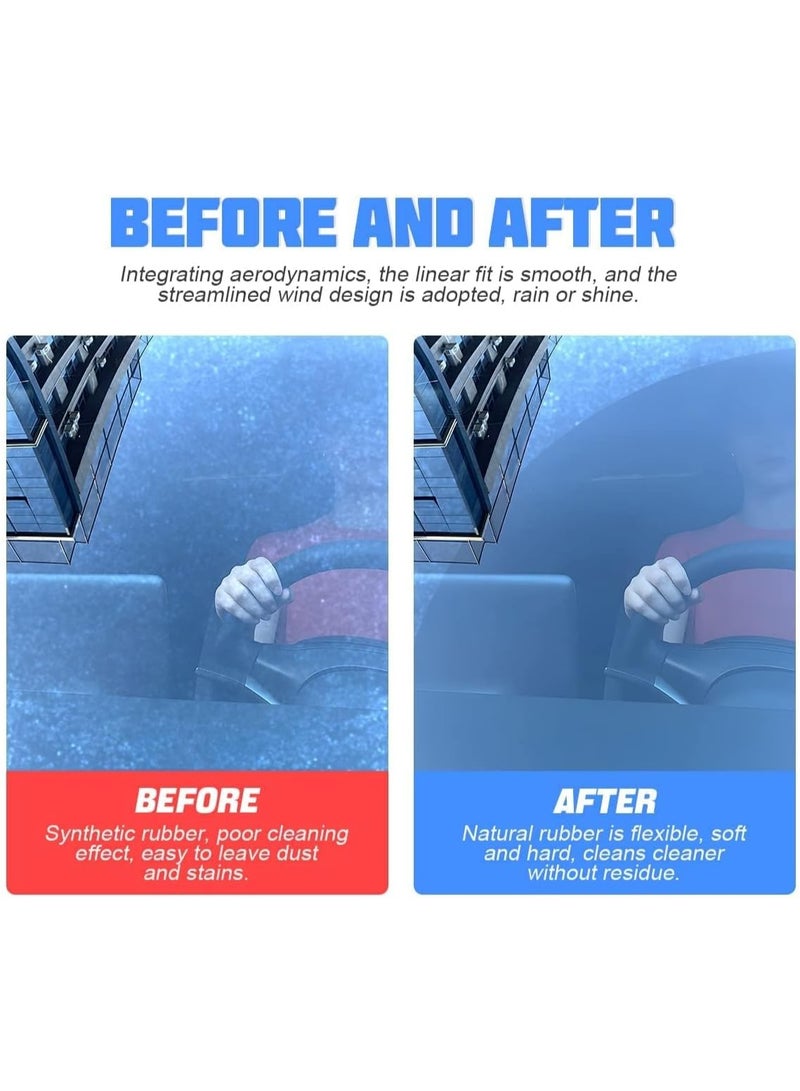 4 Pieces 80cm X Spring Car Wiper Blade Replacement Strips, Universal Rubber Replacement Pack, Adjustable Length, Premium Windshield Wiper Blades for Cars, Trucks and Suvs - Image 3