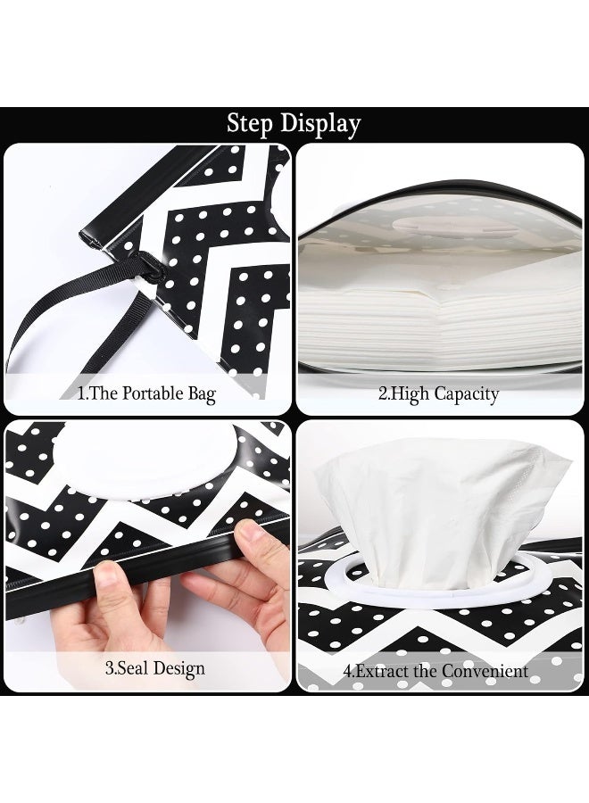 FEBSNOW 2 Pack Baby Wipe Dispenser, Portable Refillable Wipe Holder, Baby Wipes Container, Wipe Dispenser, Reusable Travel Wet Wipe Pouch - Image 3