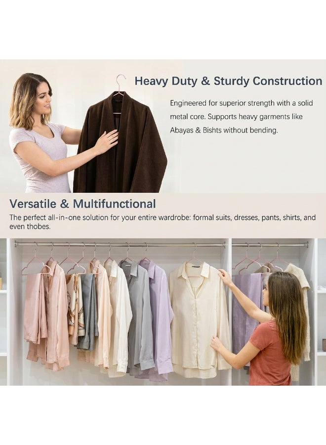 ZAYVA 50-Piece Non-Slip Hanger Set, Heavy Duty & Space Saving for Clothes - Pink - Image 2