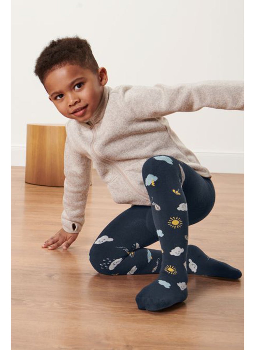 Tchibo Toddlers Boy 2 Pcs All Over Print Leggings, Navy Blue Combo  - Image 1