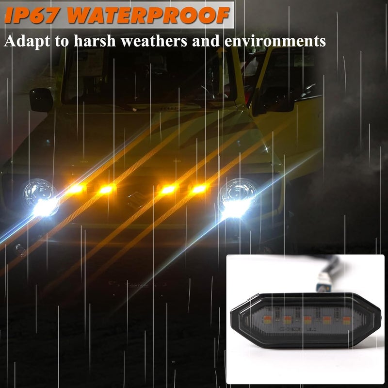 PKEDUO LED Front Grille Light White/Amber for Suzuki Jimny JB64 JB74 (2019-2023) - Image 4