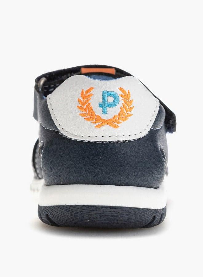 Pablosky Boys' Logo Embroidered Sandals with Hook and Loop Closure - Image 3