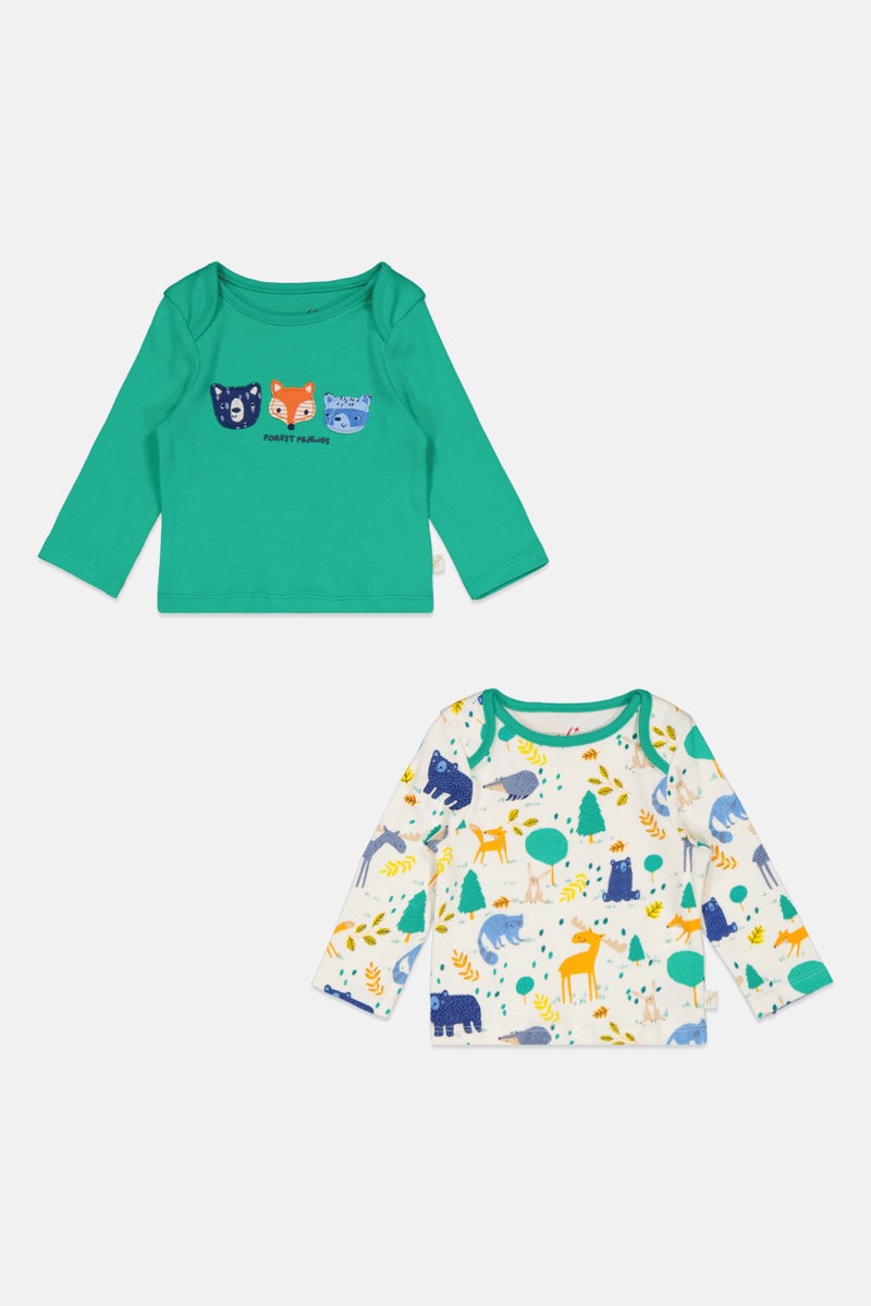 Hamleys Toddlers Boy 2 Pieces Envelop Neck Long Sleeves T-shirts, Multicolor - Image 1