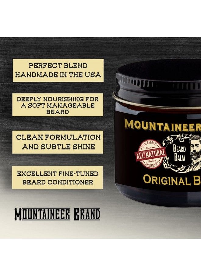 mountaineer brand - Beard Balm For Men All Natural Leavein Conditioner To Moisturize Dry Itchy Skin Beard Butter Hydrates Softens And Tames Flyaway Hair Adds Shine Original Blend Scent 2Oz. - Image 1