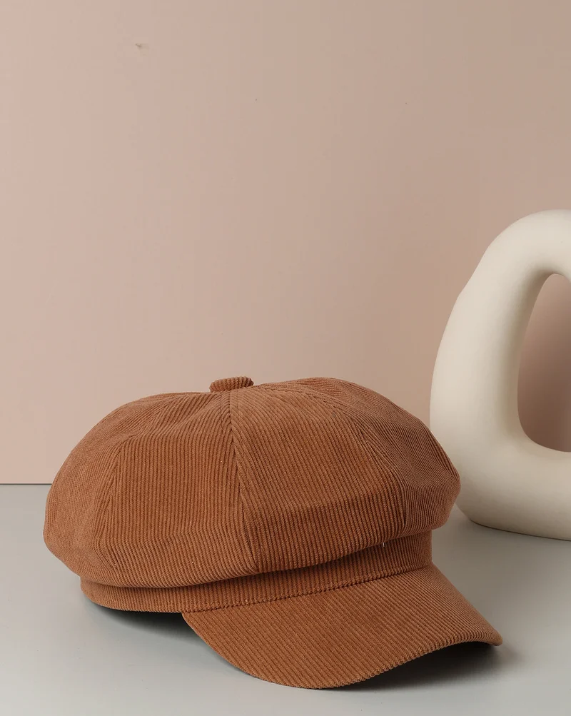 Haute Sauce  Solid Brown Vintage Breton Cap for Women | Best Price UAE