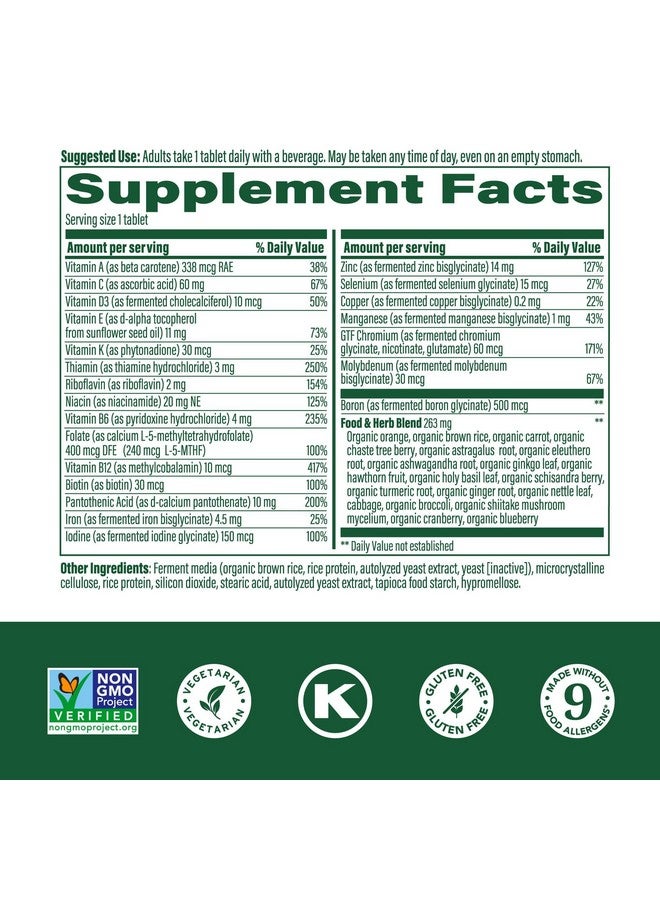 MegaFood Women's 40+ One Daily Multivitamin for Women - with Vitamin B12, B6, C, D, Zinc & Iron - Plus Real Food - Immune Support - Bone Health - Non-GMO - Vegetarian - 90 Tabs - Image 2