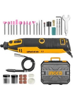 INGCO ARNA INGCO Mini Die Grinder Rotary 130W Tool Kit with 52pcs accessories and Variable Speed for Drilling, Sanding, Buffing, Polishing, Engraving, etc  - Image 1