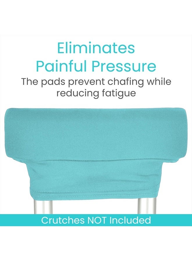 VIVE Premium Crutch Pads & Hand Grips - Comfortable, Breathable, Machine Washable Padding - Moisture Wicking & Odor Reducing Pillow Accessory Covers for Adult & Youth Walking Crutches - Image 3