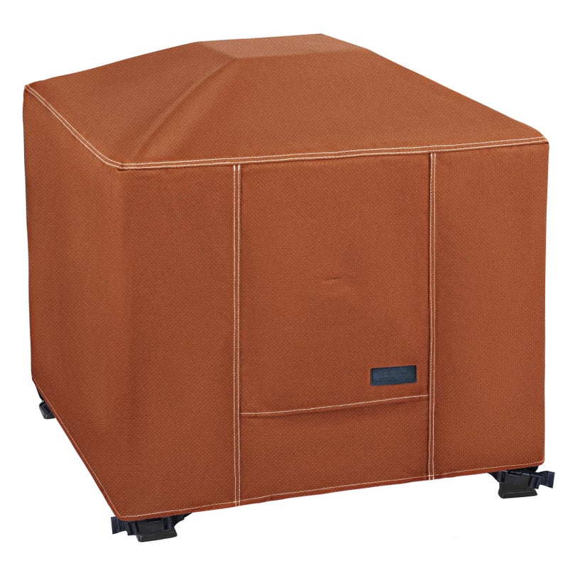 NettyPro Fire Pit Cover Square Waterproof Outdoor Firepit Cover for Gas Propane Fire Pit Table, 40 x 40 x 24 inch, Brown - Image 1
