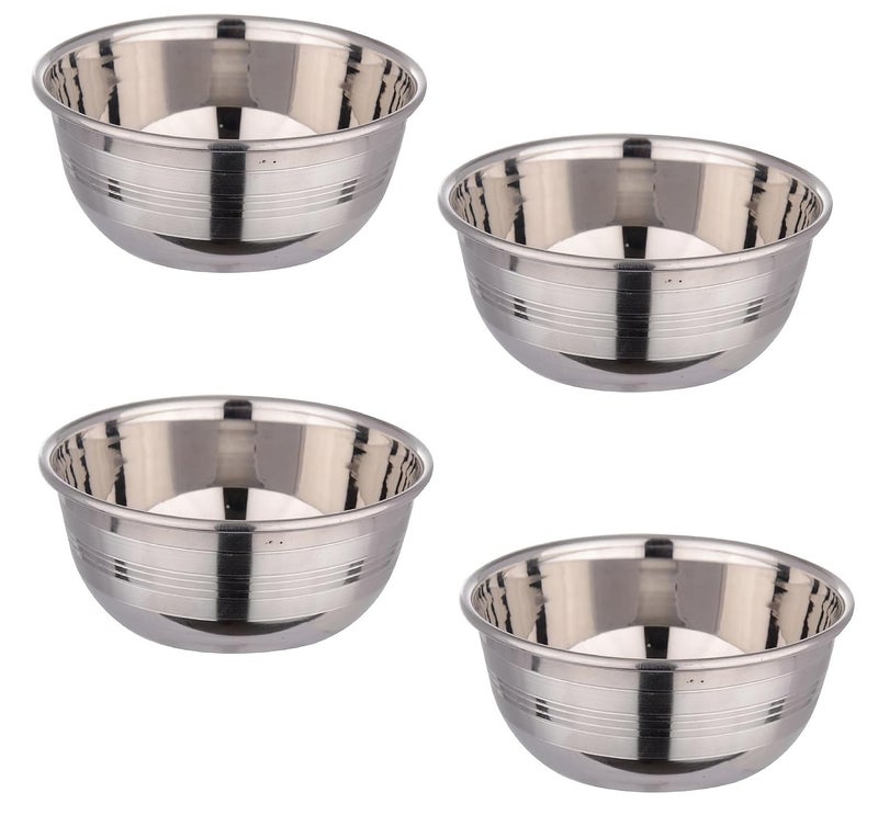 Bartan Star أوعية تقديم كبيرة الحجم من ستانلس ستيل بارطان ستار - عبوة من 4 (سعة 650 مل) - Image 1