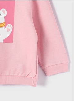 LC WAIKIKI Crew Neck Printed Long Sleeve Girl Sweatshirt  - Image 4