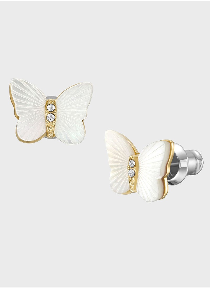 FOSSIL - Butterfly Detailed Earrings - Image 1