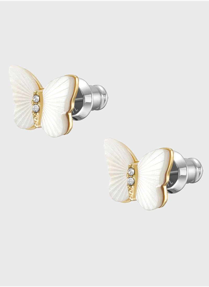 FOSSIL - Butterfly Detailed Earrings - Image 1
