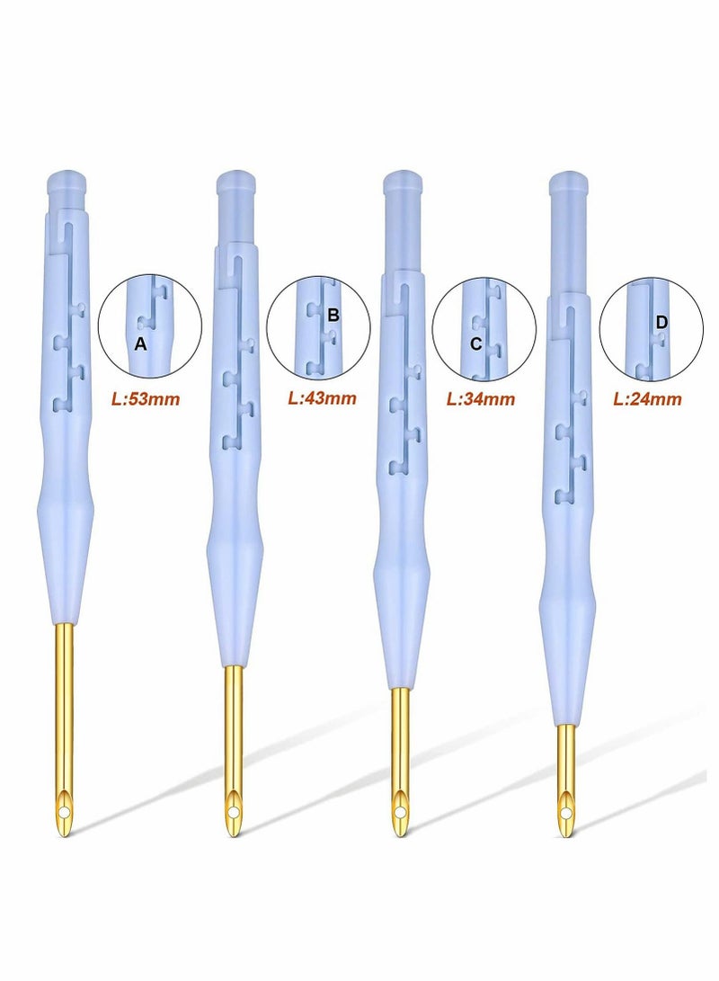 Excefore Punch Needle Embroidery Kits, Adjustable Rug Yarn Punch Needle, Wooden Handle Embroidery Pen, Needle Threader, Punch Needle Cloth for Embroidery Floss Cross Stitching Beginners - Image 5