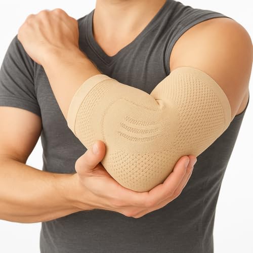 Dr Helix Unisex Skin Elbow Brace - Adjustable Support for Elbow Injuries, Tendonitis, & Pain Relief - Comfortable, & Lightweight - Ideal for Sports, Recovery, & Everyday Use - (Pack of - 1) - Image 1