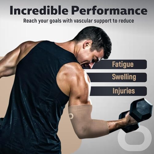 Dr Helix Unisex Skin Elbow Brace - Adjustable Support for Elbow Injuries, Tendonitis, & Pain Relief - Comfortable, & Lightweight - Ideal for Sports, Recovery, & Everyday Use - (Pack of - 1) - Image 3