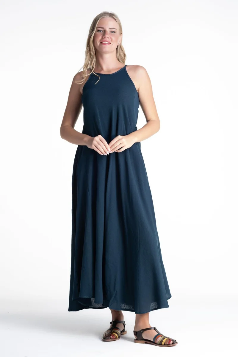 Eliş Şile Bezi Sleeveless A-Line Dress