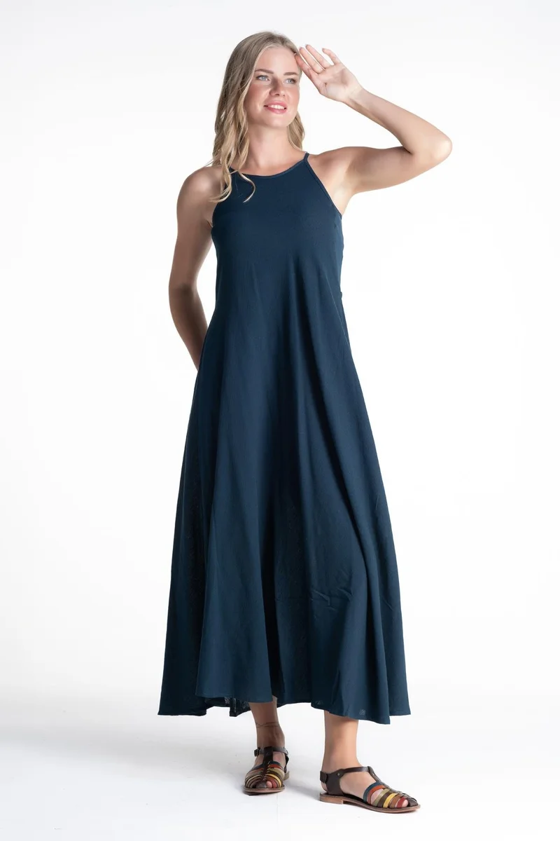 Eliş Şile Bezi Sleeveless A-Line Dress