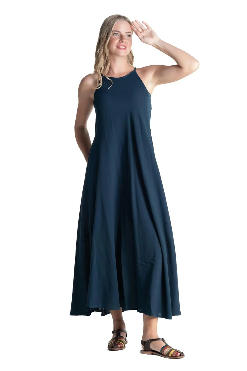Eliş Şile Bezi Sleeveless A-Line Dress