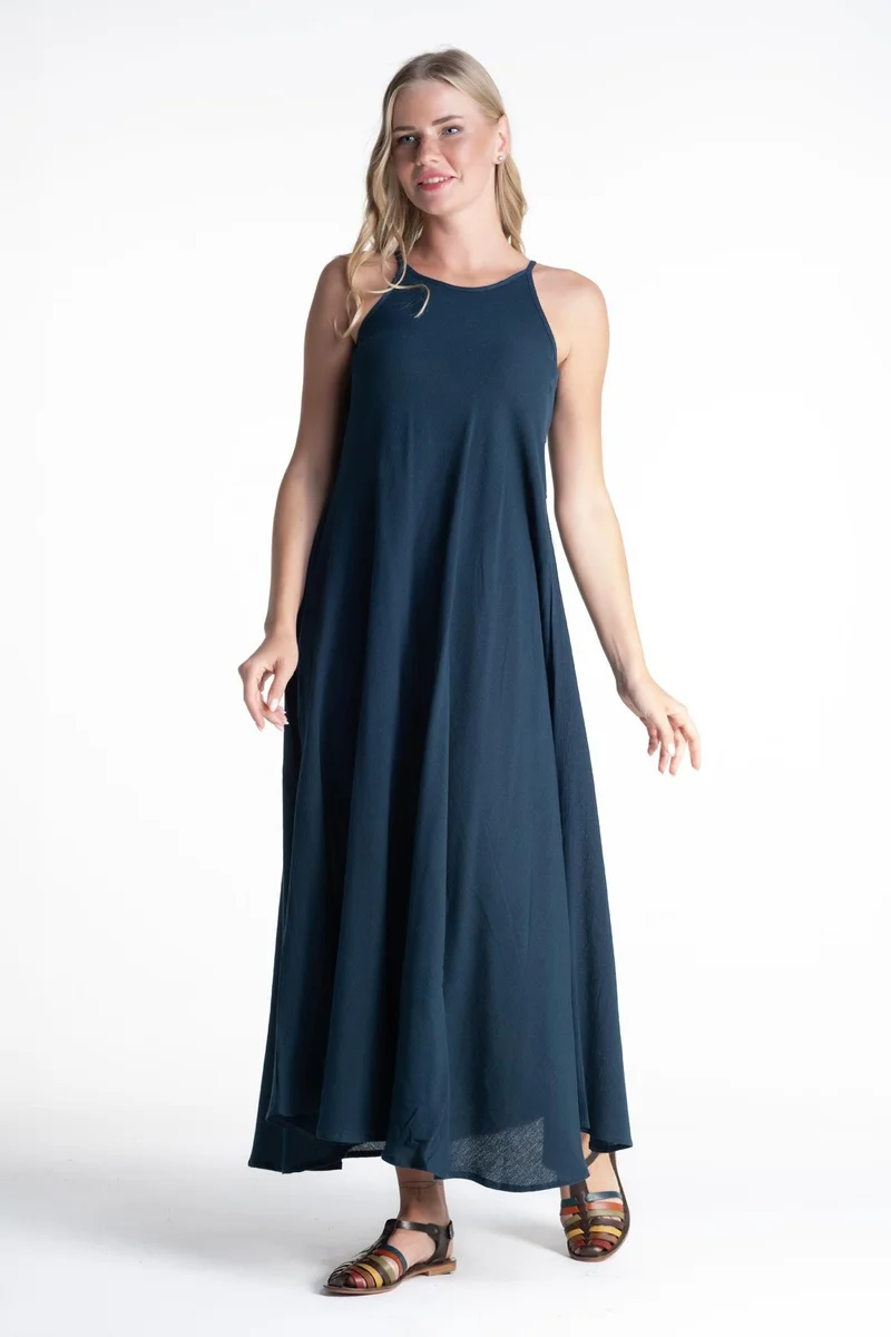 Eliş Şile Bezi Sleeveless A-Line Dress