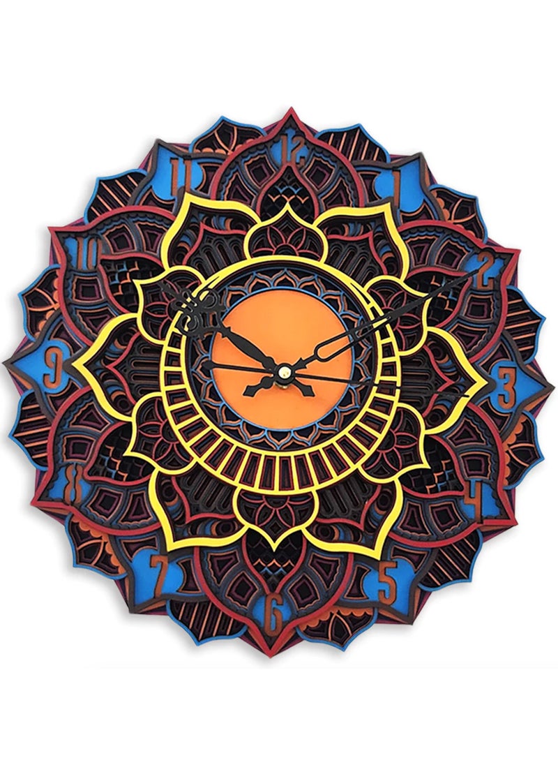 ساعة حائط فنية من  Mandala - حجم كبير (18 × 18 بوصة)، هيكل خشبي متعدد الطبقات - pzsku/ZD716D649D2BC8206C9B4Z/45/_/1722920687/48d9041e-7f89-4990-9ddc-44725f076ca5