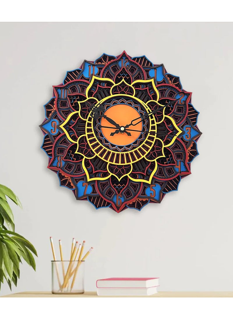 ساعة حائط فنية من  Mandala - حجم كبير (18 × 18 بوصة)، هيكل خشبي متعدد الطبقات - pzsku/ZD716D649D2BC8206C9B4Z/45/_/1722920708/7271c644-dbf4-4162-9eec-70def32ff19c