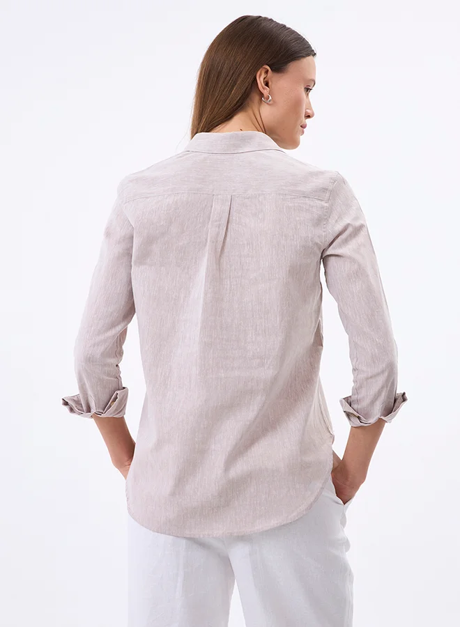 FELIX HARDY Linen Blended Shirt for Women