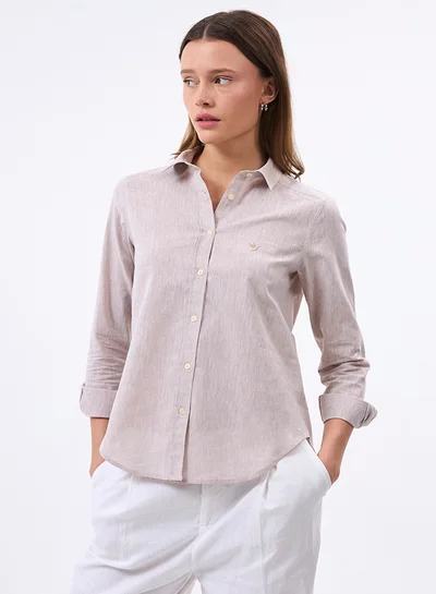 FELIX HARDY Linen Blended Shirt for Women
