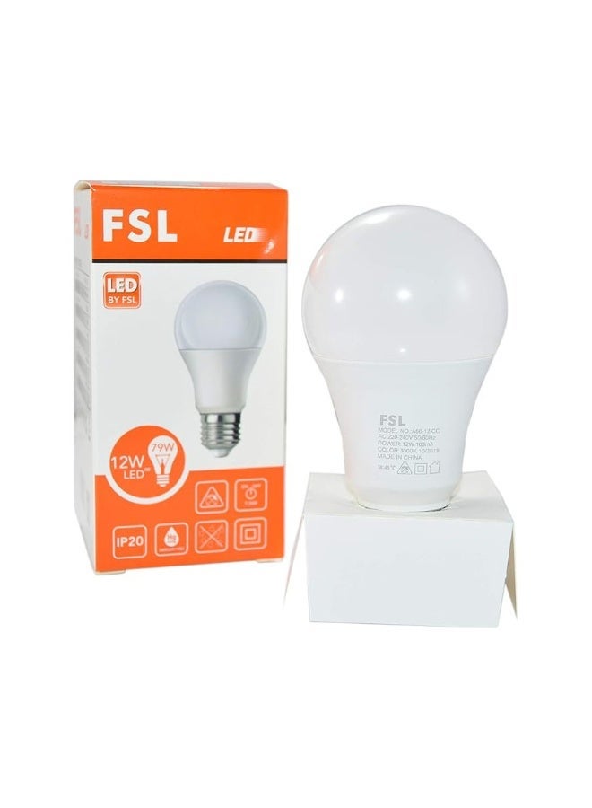 FSL LED Bulb A60 12W E27 AC 220-240V White/Warm White - Image 1