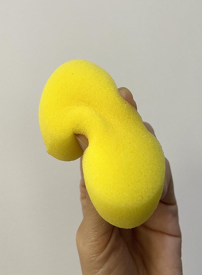 WAFJAMF 4 Pcs Round Painting Sponge WAFJAMF 2.96inch Yellow Craft Sponges Clay Sponge for Face Painting Art Crafts - Image 4