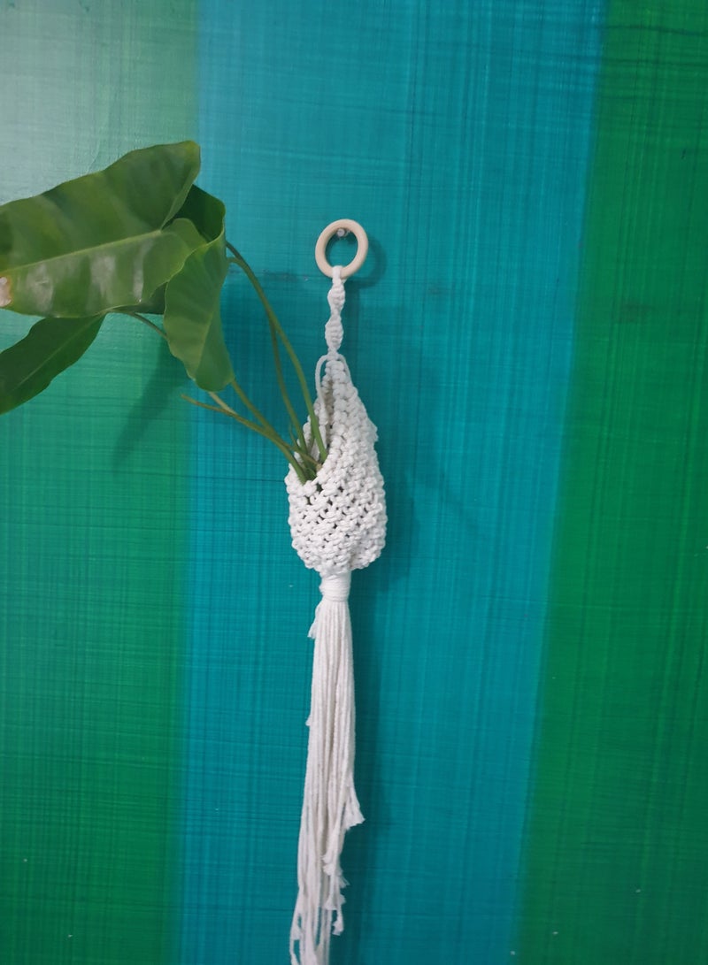 macrame sanu handmade macrame bird nest plant hanger  - Image 2
