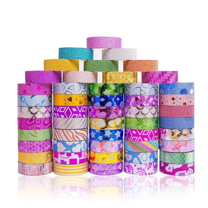 DIY Crafts Pack Of 50 Pcs, Design No # 2, Washi Tape Set of 50 R (Pack Of 50 Pcs, Design No # 2) - Image 1
