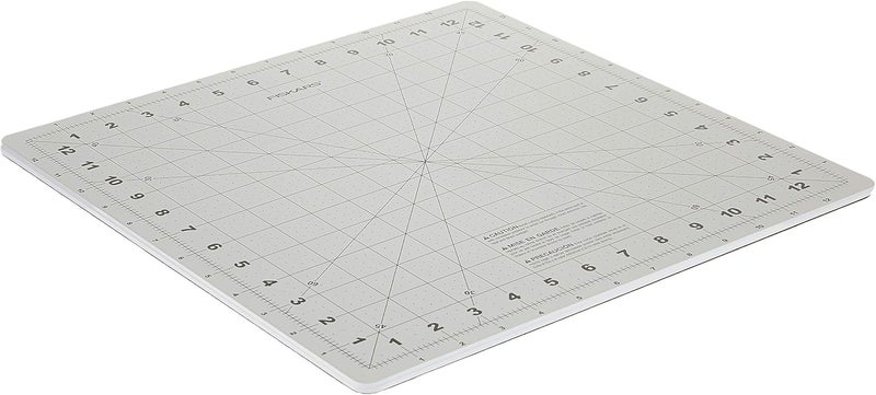 Fiskars 14" x 14" Rotating Cutting Mat - Self-Healing Mat for Quilting, Sewing, and Craft Projects - Gray - Image 1
