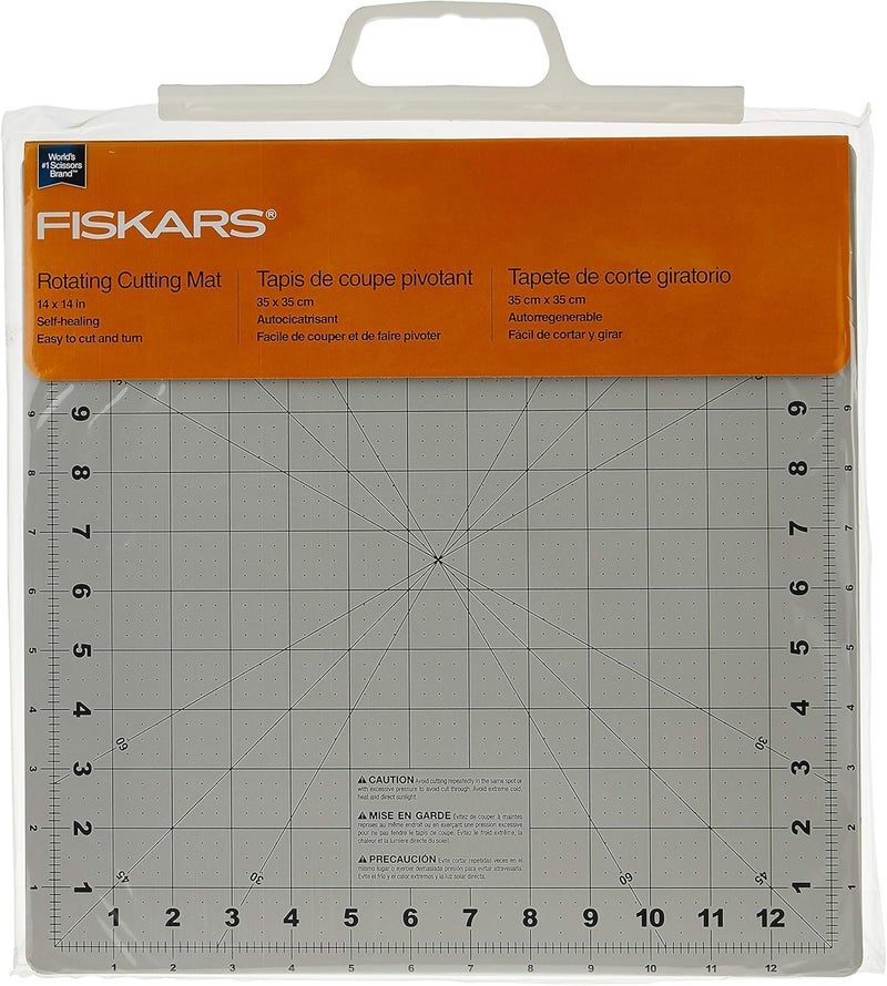 Fiskars 14" x 14" Rotating Cutting Mat - Self-Healing Mat for Quilting, Sewing, and Craft Projects - Gray - Image 4