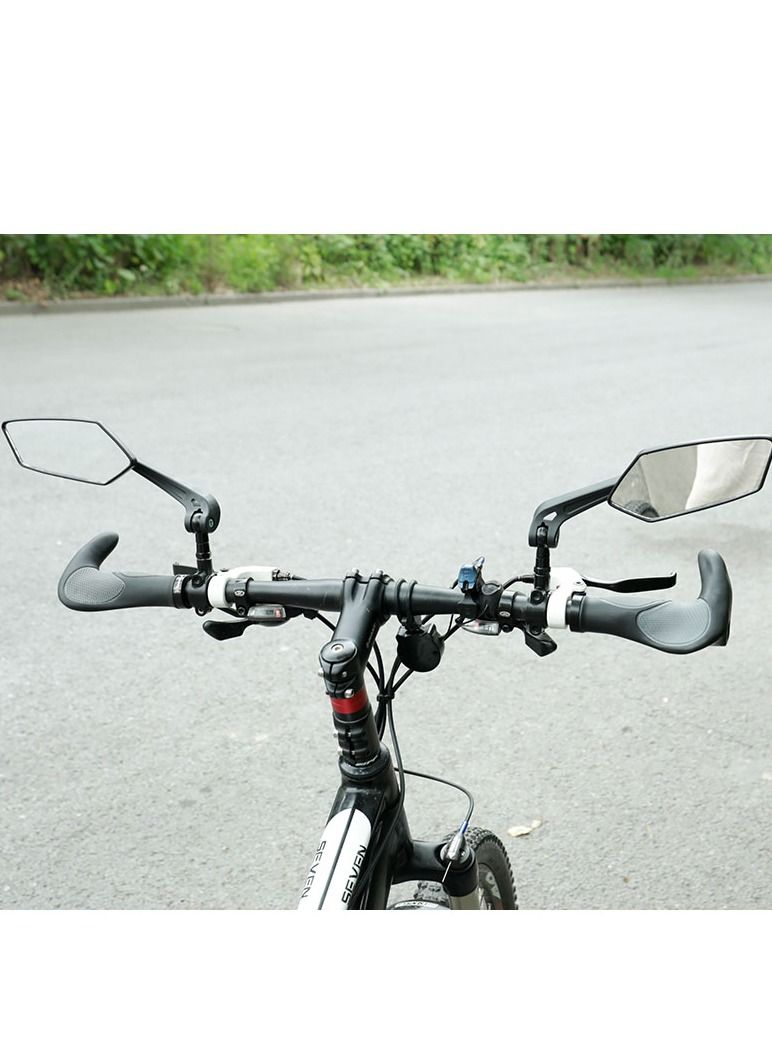 Generic Bicycle Mirror, Extra Large Mirror Surface, Impact-resistant Real Glass, Bicycle Mirror For Handlebars E-bike,360 Degree Adjustable,foldable - Image 5