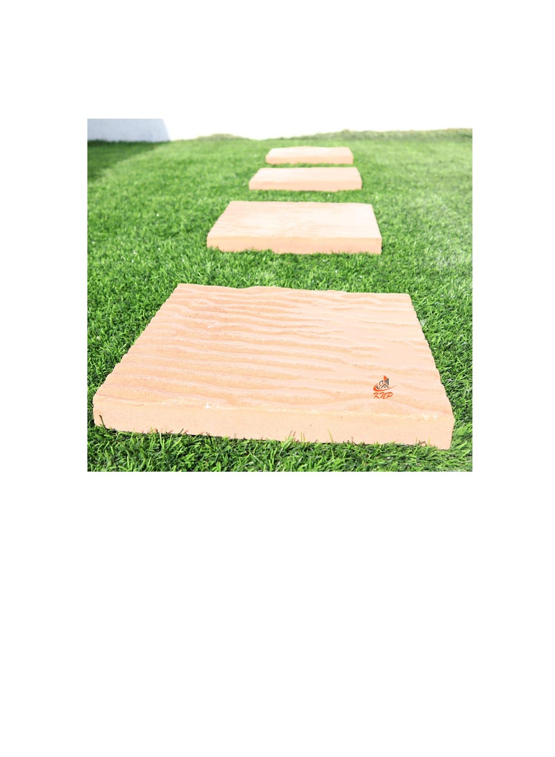 KNP Garden stepping stones Square 30x30cm Beige Set of 5 stones - Image 2