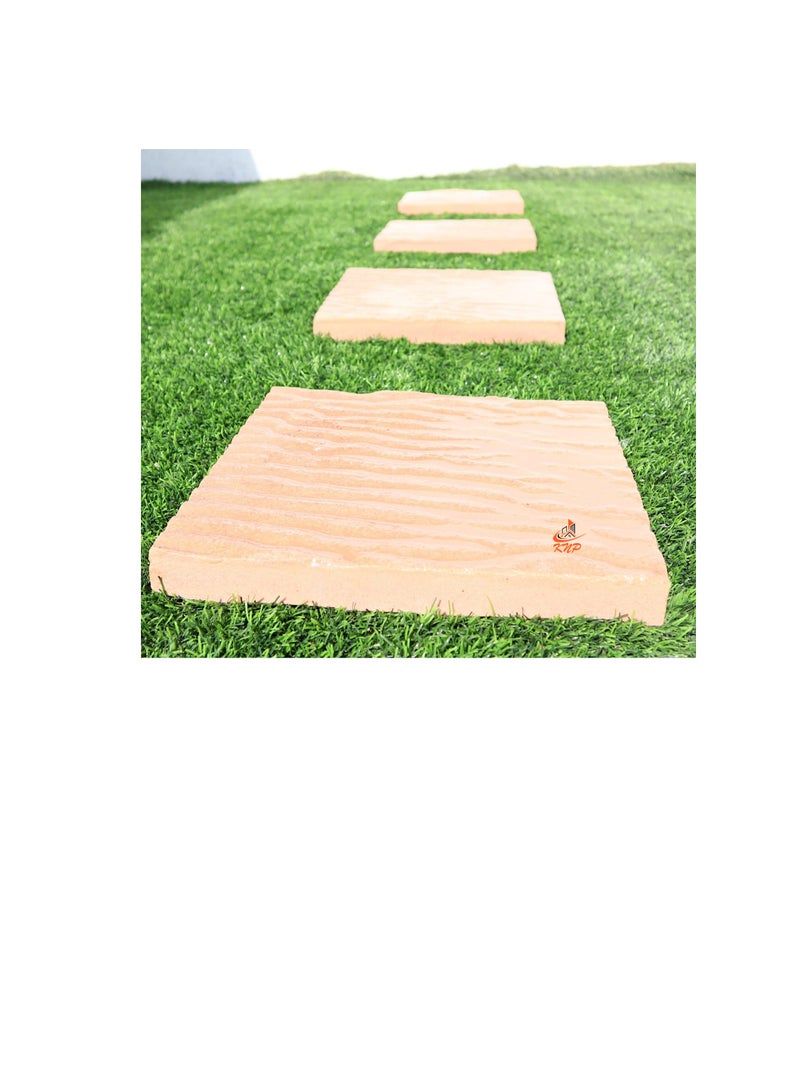 KNP Garden stepping stones Square 30x30cm Beige Set of 5 stones - Image 1