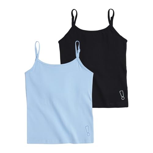 YouGotPlanB Cotton Padded Camisole | Pack of 2 | Ages 8-16 Years | Built-in Light Padding | Full Coverage | Perfect for School - Image 3