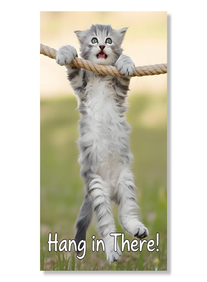 KIYFXA Hang in There Cat Poster 18x12 Inch Motivational Posters Inspirational Encouragement Wall Poster Cute Funny Kitten Animal Cute Posters Print Wall Art for Office Bedroom Dorm Classroom Gym Decor - Image 1