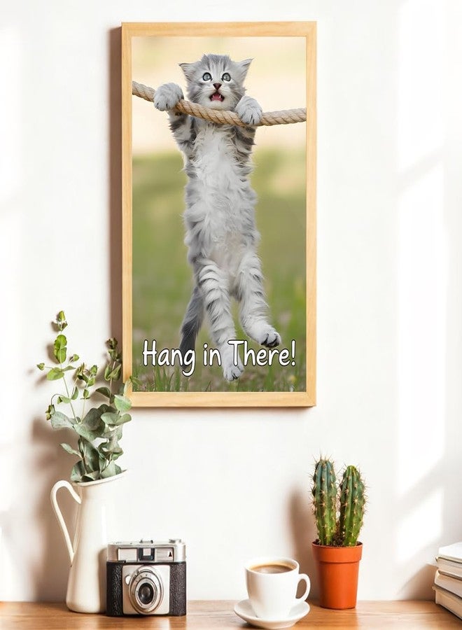 KIYFXA Hang in There Cat Poster 18x12 Inch Motivational Posters Inspirational Encouragement Wall Poster Cute Funny Kitten Animal Cute Posters Print Wall Art for Office Bedroom Dorm Classroom Gym Decor - Image 4