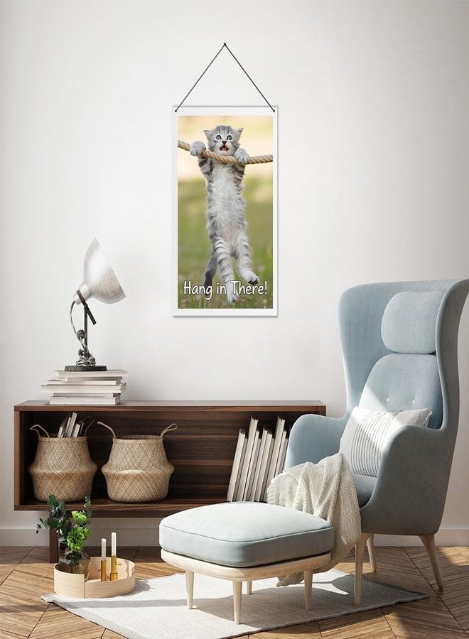 KIYFXA Hang in There Cat Poster 18x12 Inch Motivational Posters Inspirational Encouragement Wall Poster Cute Funny Kitten Animal Cute Posters Print Wall Art for Office Bedroom Dorm Classroom Gym Decor - Image 5