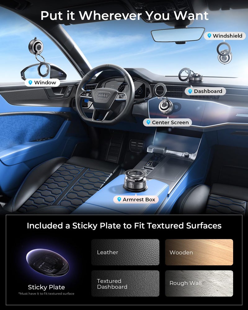 DIMONCOAT Magnetic Phone Holder for Car 2026 Heavy Duty Model [All Metal] 360Â° Adjustable Vacuum Suction Car Magsafe Phone Mount Cell Phone Holders for Your Car for iPhone 17 16 Pro Max 15 14 13 12 Plus - Image 2
